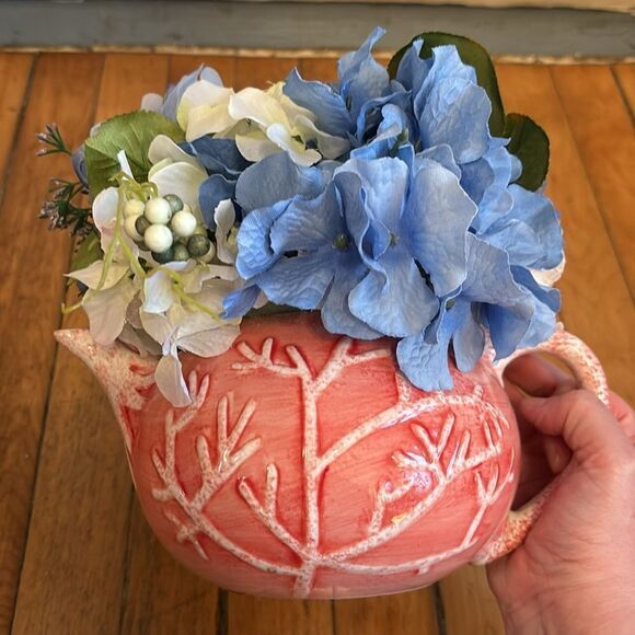 Blue and Orange Faux Floral Accents - Picture 4 of 6